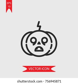 Jack Olantern vector icon, illustration symbol