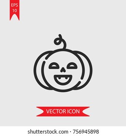 Jack Olantern vector icon, illustration symbol