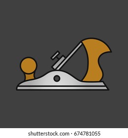 Jack plane color icon. Isolated vector illustration