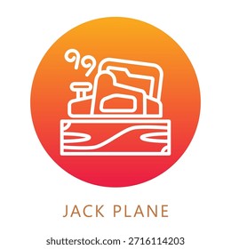 Icono de relleno de degradado de plano Jack, mini ilustración relacionada con la carpintería, industria de la madera. Uso Para El Concepto Moderno, Ui, Web Ux Y Desarrollo De App.