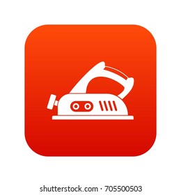 Jack plane icon digital red for any design isolated on white vector illustration