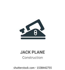 Jack plane vector icon on white background. Flat vector jack plane icon symbol sign from modern construction collection for mobile concept and web apps design.
