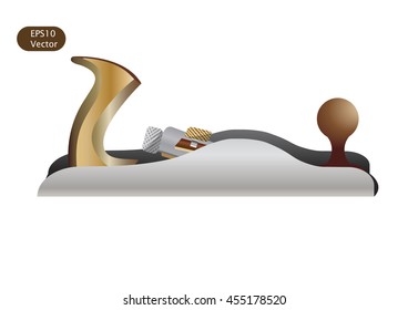 jack plane vector illustration/wood hand tool