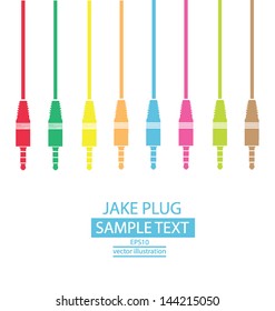 Jack plug. Colorful. vector illustration.