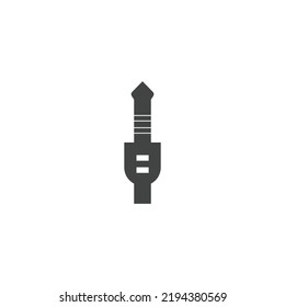 Icono Jack Plug Gráfico de vectores blanco y negro
