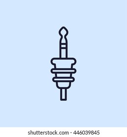 jack plug line icon