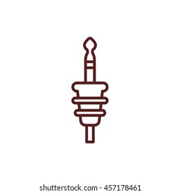 jack plug line icon