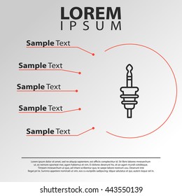 jack plug line icon. jack plug infographics template