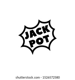 Jack Pot Casino Game. Flat Vector Icon illustration. Simple black symbol on white background. Jack Pot Casino Game sign design template for web and mobile UI element
