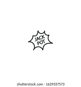 jack pot vector icon on white background