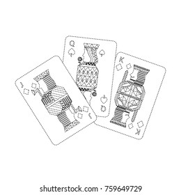 jack queen and king poker cards hand