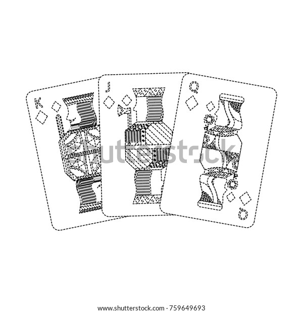 Jack Queen King Poker Cards Hand Stock Vector (Royalty Free) 759649693 ...