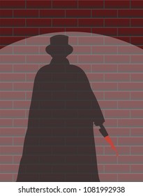 A Jack The Ripper Wall Spotlight Shadow Design Background