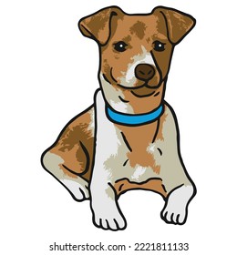 Jack Russel Dog Colored Drawing