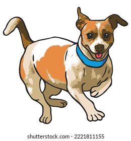 Dibujo de Jack Russel con colores