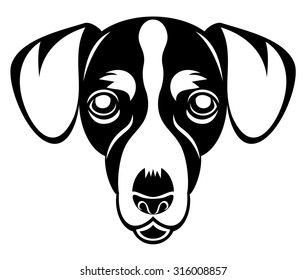 Jack russel dog icon vector