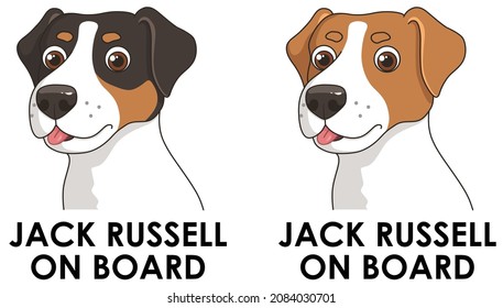 Jack Russel On Board Vector Car Bumper Sticker 