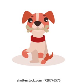 Jack russell terrier character, cute funny dog vector Illustration