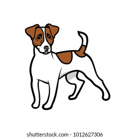 Jack Russell Terrier dog - isolated vector illustration
