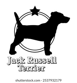 Jack Russell Terrier dog silhouette,  dog, dog breeds, logo, vector, silhouette, logo design, animal, illustration, icon, sign, design, black,  symbol, pet