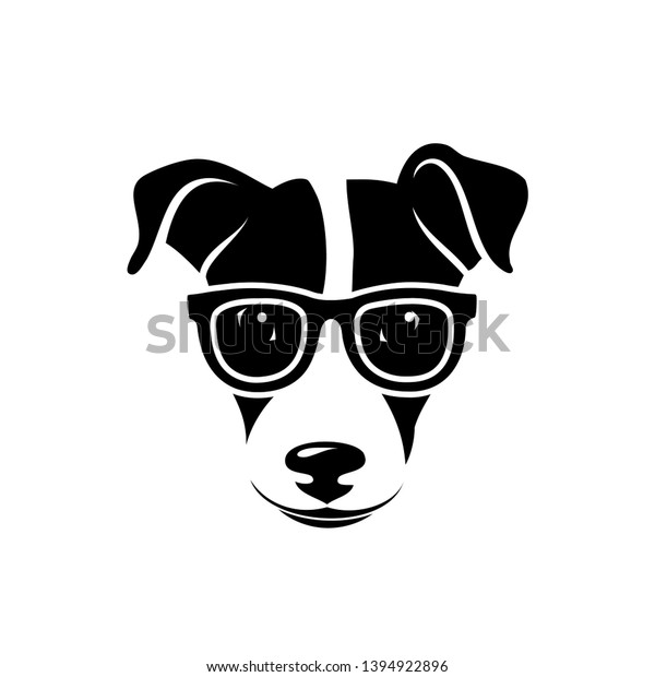 Jack Russell Terrier Dog Wearing Eyeglasses Stock Vector (Royalty Free ...