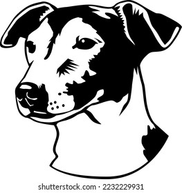 Ilustración de Jack Russell Terrier Head Vector