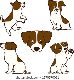 Jack Russell Terrier outlined set