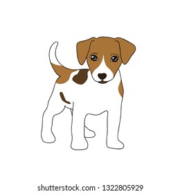 Jack Russell Terrier Puppy Stock Vector (Royalty Free) 1322805929 ...