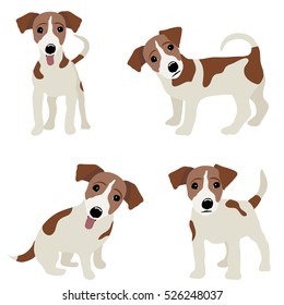 Jack Russell Terrier. Vector Illustration of a dog