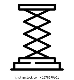 Icono del soporte de tornillo de fijación. Símbolo de tornillo de torneado de contorno icono vectorial de diseño web aislado en fondo blanco
