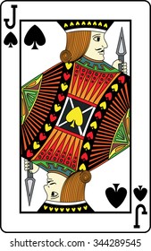 Jack of spades playing card