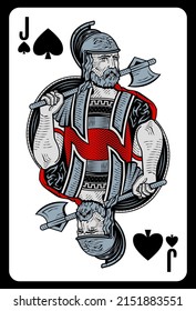 Jack of Spades playing card - Greece original design.