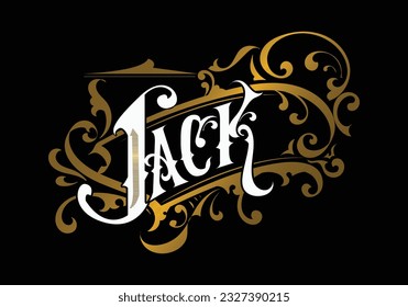 JACK word lettering custom logo