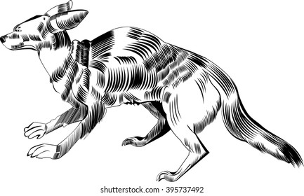 Jackal ,
Jackal ,All elements are in separate layers color can be changed easily.    