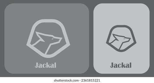 jackal head logo with minimalistic design.