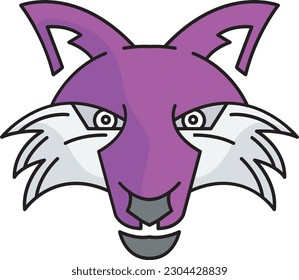 jackal logo design template sign. solid color style,