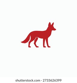 Jackal logo vector icon silhouette illustration.