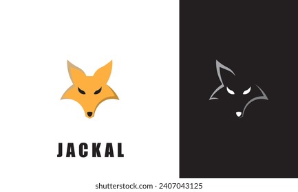 Jackal logo vector illustration, Design element for logo, poster, card, banner, emblem, t shirt. Vector illustration