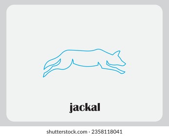 Jackal vector logo with minimalist design