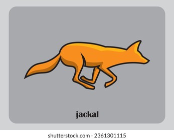 Jackal vector logo with minimalist design