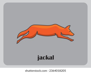 Jackal vector logo with minimalist design