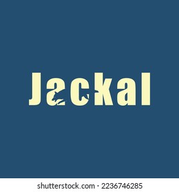 logotipo de palabra jackal, logotipo de marca de texto