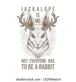 Jackalope Head Vector Illustration For Your Company Or Brand