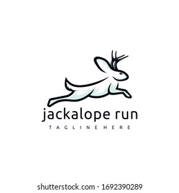 Jackalope Logo Design. Tolle Jackalope-Logo. Ein Jackaloplogotype.