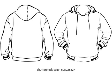 Gray Hooded Sweatshirt Stock Illustrations, Images & Vectors | Shutterstock