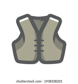 Jacket Biker clothing Vector icon Cartoon illustration