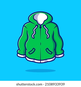 Ilustración del icono del vector de dibujos animados de la chaqueta. Concepto de icono de objeto de moda Vector Premium aislado. Estilo de dibujo plano