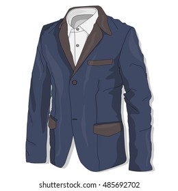 Jacket. Clothes collection.Vector illustration.