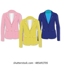 Jacket. Clothes collection.Vector illustration.