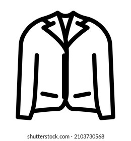 jacket clothes line icon vector. jacket clothes sign. isolated contour symbol black illustration
